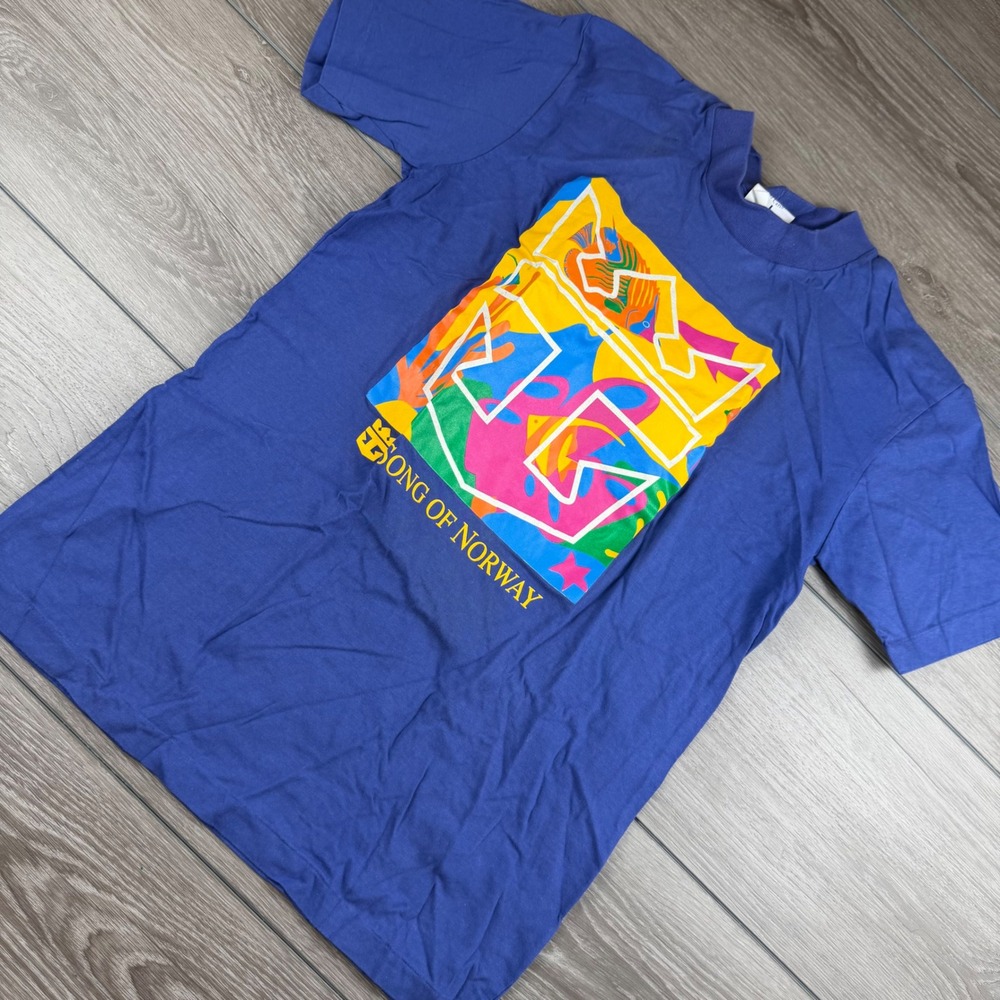 Royal Caribbean Mens T-Shirt Song of Norway Cruise Graphic Blue Large